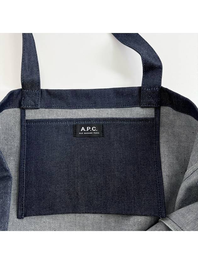 Front Logo Shoulder Tote Bag Indigo Blue - A.P.C. - BALAAN 5