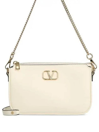 V Logo Signature Mini Shoulder Bag White - VALENTINO - BALAAN 2