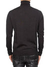 Men's Embroidered Logo Knit Turtleneck Black - VIVIENNE WESTWOOD - BALAAN.