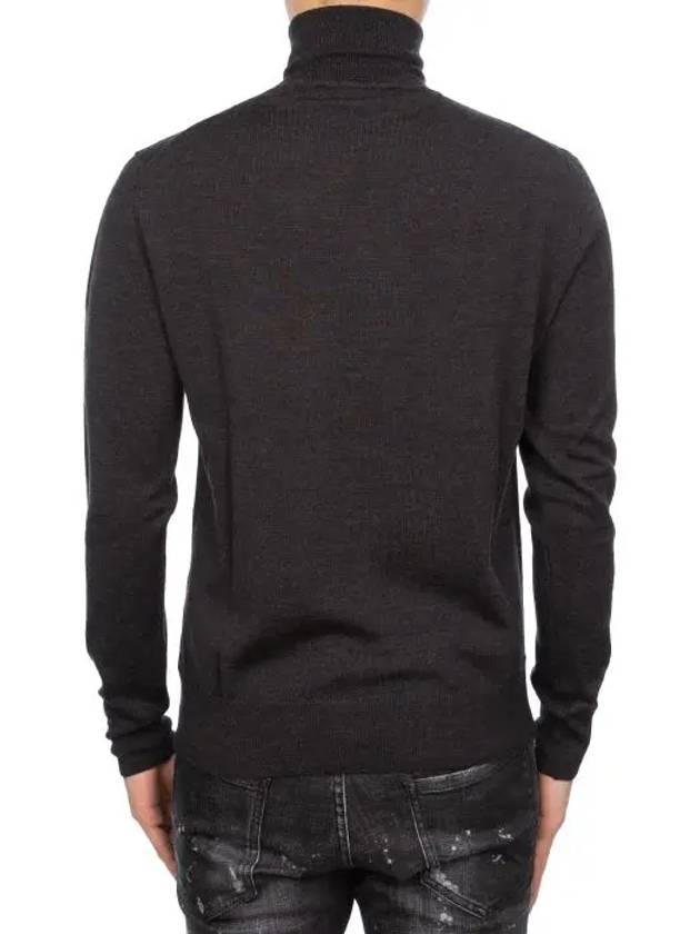 Men's Embroidered Logo Knit Turtleneck Black - VIVIENNE WESTWOOD - BALAAN 6