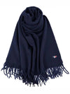 Tricolor Fox Muffler Navy - MAISON KITSUNE - BALAAN.