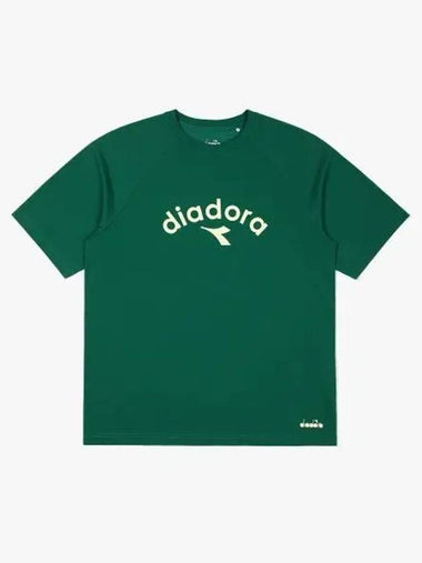 Diadora wording graphic raglan short sleeve t shirt GREEN - DIADORA - BALAAN 1