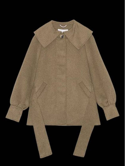 Wool Collar Jacket Petrified Oak - GANNI - BALAAN 2