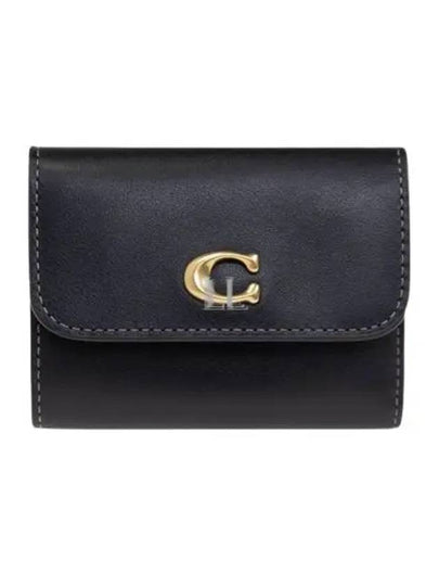 Logo Plaque Basic Half Wallet Black - COACH - BALAAN 2