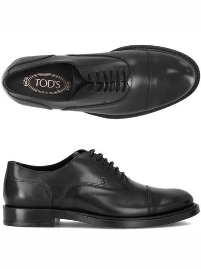 Men's Smooth Leather Lace-Up Oxford Black - TOD'S - BALAAN 2