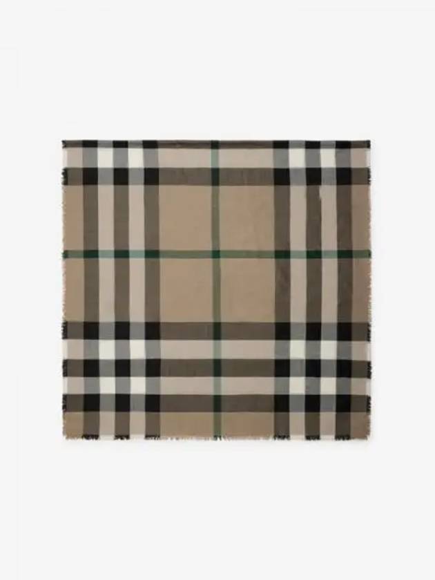 Check Cashmere Silk Twilly Scarf Muffler Linden 314663 - BURBERRY - BALAAN 1