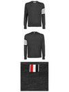 4 Bar Armband Classic Merino Wool Knit Top Dark Grey - THOM BROWNE - BALAAN 6