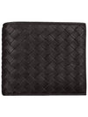 Men's Intrecciato Half Wallet Brown - BOTTEGA VENETA - BALAAN 2