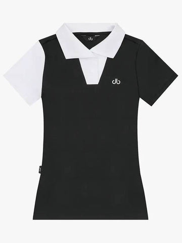 Drew Single Variation Color Scheme Short Sleeve T-Shirt DF42ST03BLACK - DRUH GOLF - BALAAN 1