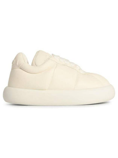 Padded Lace-up Leather Low Top Sneakers White - MARNI - BALAAN 2