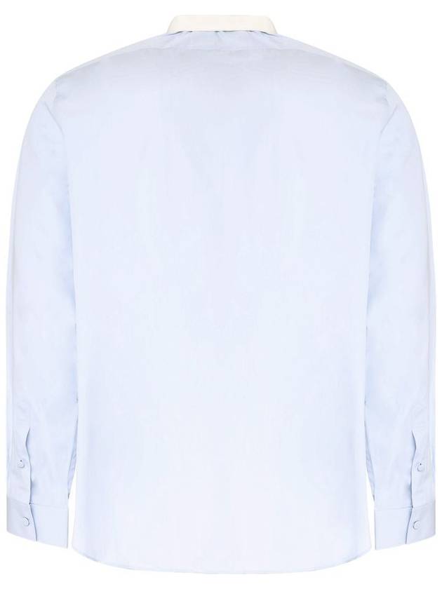 Cotton Poplin Boxy Long Sleeve Shirt Blue - GUCCI - BALAAN 3