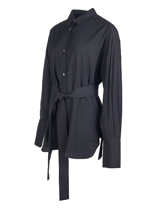 Condell belted shirt CONDELL SNW1095 BLACK - STUDIO NICHOLSON - BALAAN 2