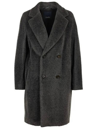 Max Mara S Women ROSETO Teddy Coat Medium Gray 2429016193600 030 - S MAX MARA - BALAAN 1