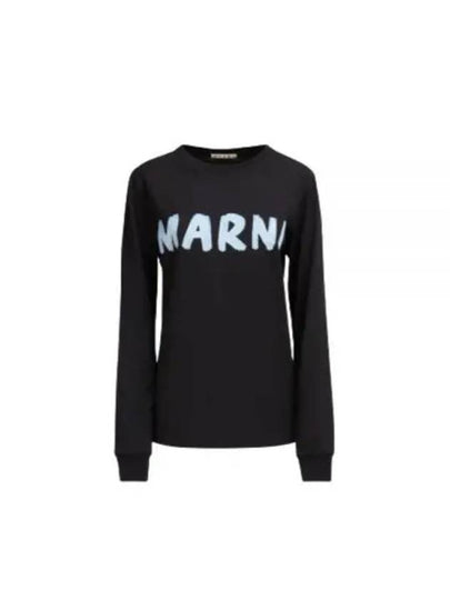 Logo Long Sleeve T-Shirt Black - MARNI - BALAAN 2