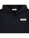 Kids Women s Logo Hooded Zip up Black F4MSJUZH073 110 - MSGM - BALAAN 4