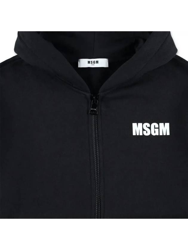 Kids Women s Logo Hooded Zip up Black F4MSJUZH073 110 - MSGM - BALAAN 4