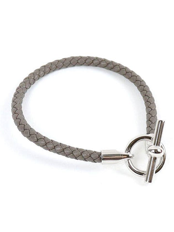 Glenan Silver Chain Bracelet Grey - HERMES - BALAAN 1