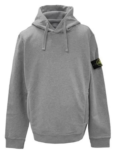 Wappen Patch Brushed Cotton Fleece Hoodie Grey - STONE ISLAND - BALAAN 2