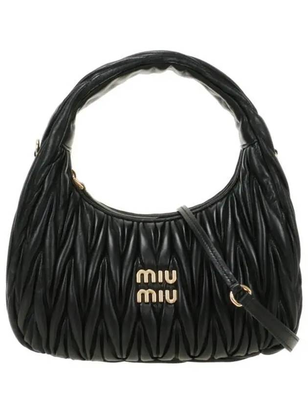 Wander Materasse Nappa Leather Shoulder Bag Black - MIU MIU - BALAAN 2