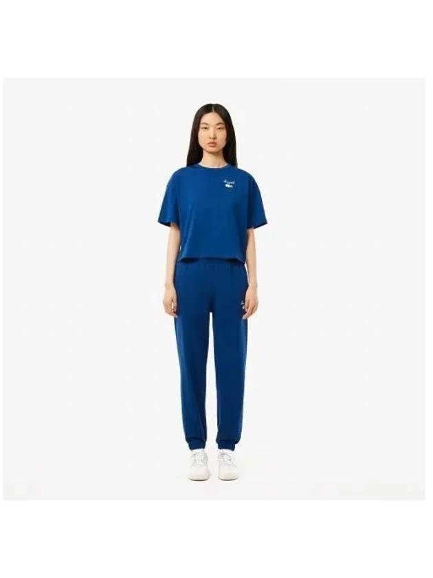 Women s graphic point basic sweatpants light blue - LACOSTE - BALAAN 1