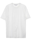 Center Front Stripes Short Sleeve T-Shirt White - Y-3 - BALAAN 11