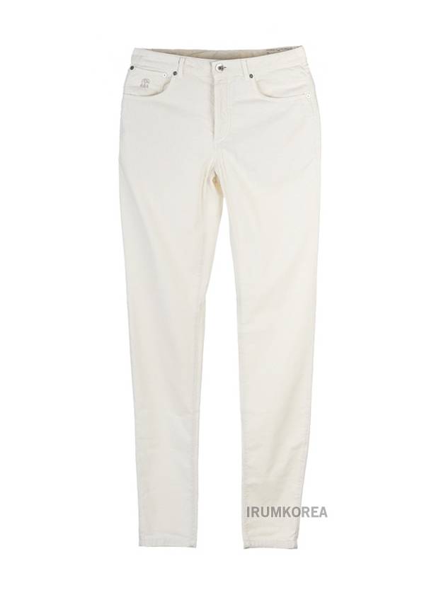 Men's Corduroy Straight Pants Off-White - BRUNELLO CUCINELLI - BALAAN 2