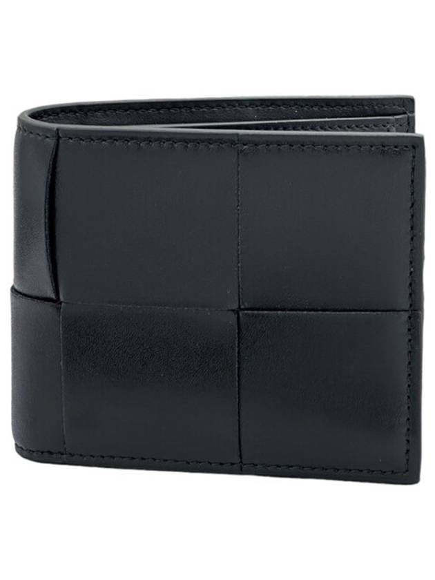 Intrecciato Coin Pocket Half Wallet Black - BOTTEGA VENETA - BALAAN 3