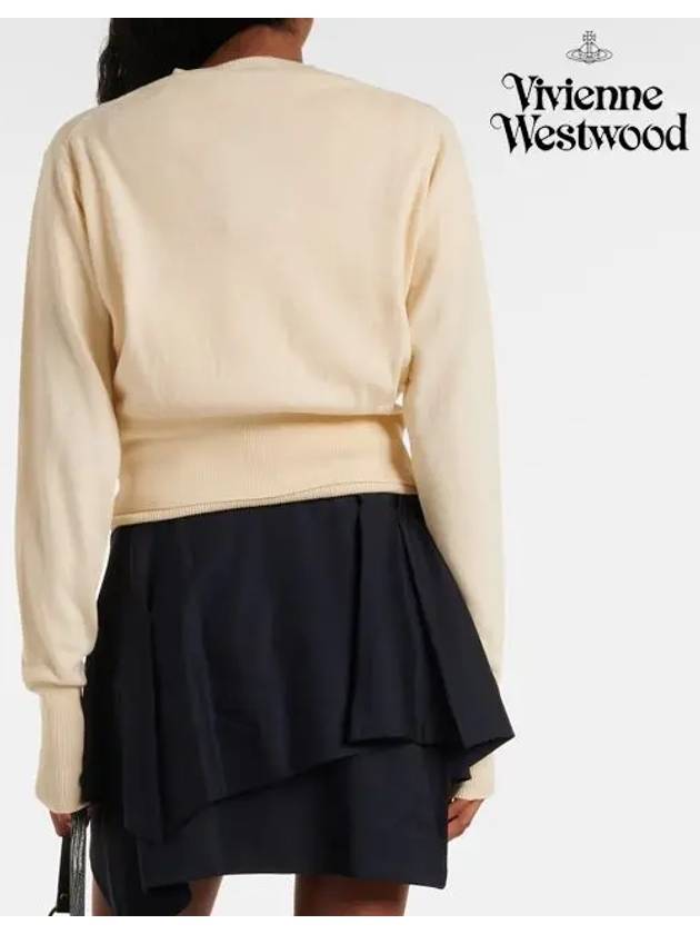 Bea Crop Cardigan Off White - VIVIENNE WESTWOOD - BALAAN 4