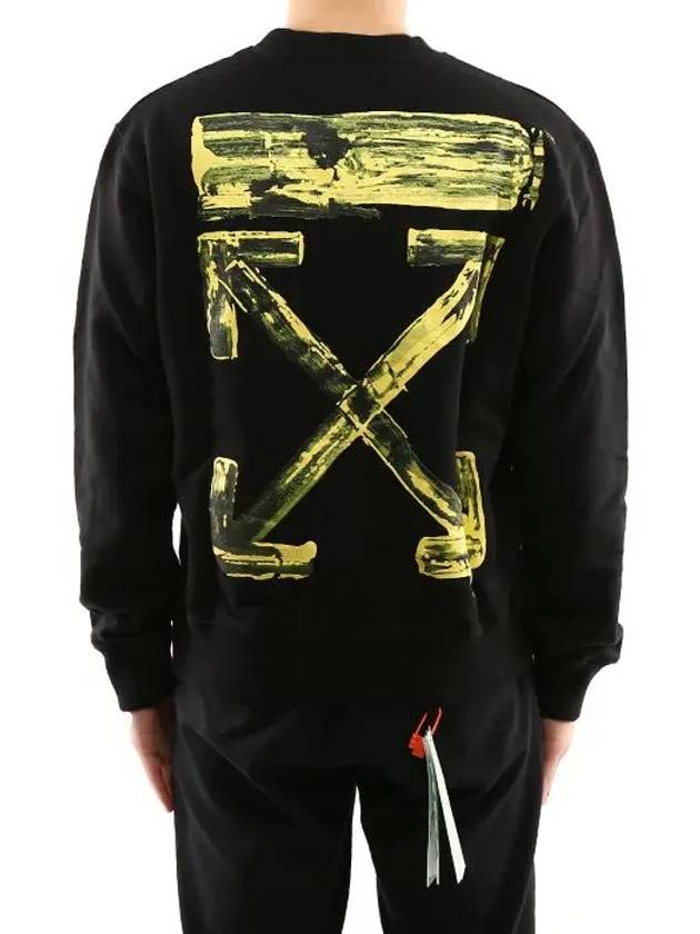 Back Painting Arrow Sweatshirt Black - OFF WHITE - BALAAN 4