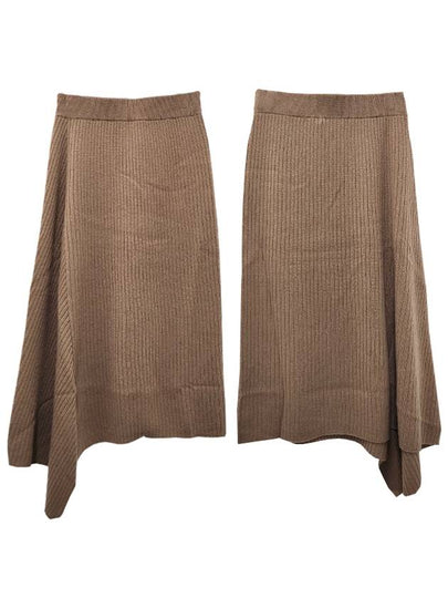 Women's Verna Wool Unbalanced Skirt Camel - MAX MARA - BALAAN 2