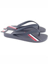 Three Stripe Flip Flops Medium Grey - THOM BROWNE - BALAAN.