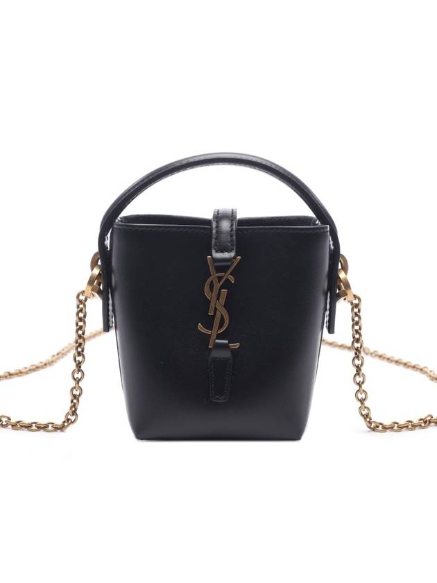 Le 37 Micro Bucket Bag Black - SAINT LAURENT - BALAAN 3