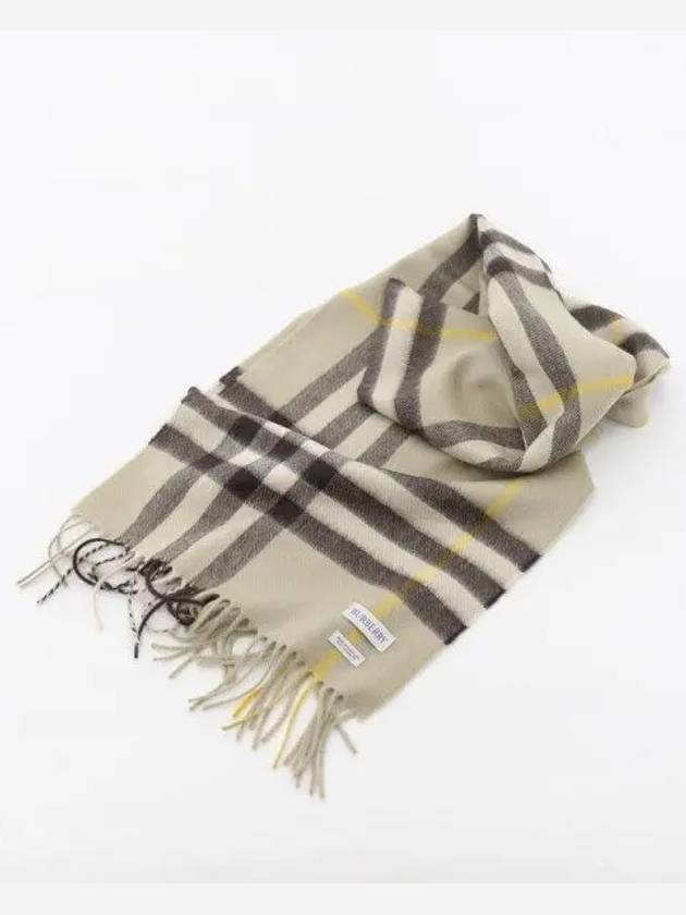 Check Cashmere Scarf Green - BURBERRY - BALAAN 2