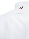 Men's Oxford 4-Bar Arm Band Long Sleeve Shirt White - THOM BROWNE - BALAAN 4