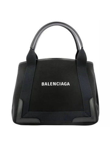 Cabas Logo Canvas Small Tote Bag Black - BALENCIAGA - BALAAN 1