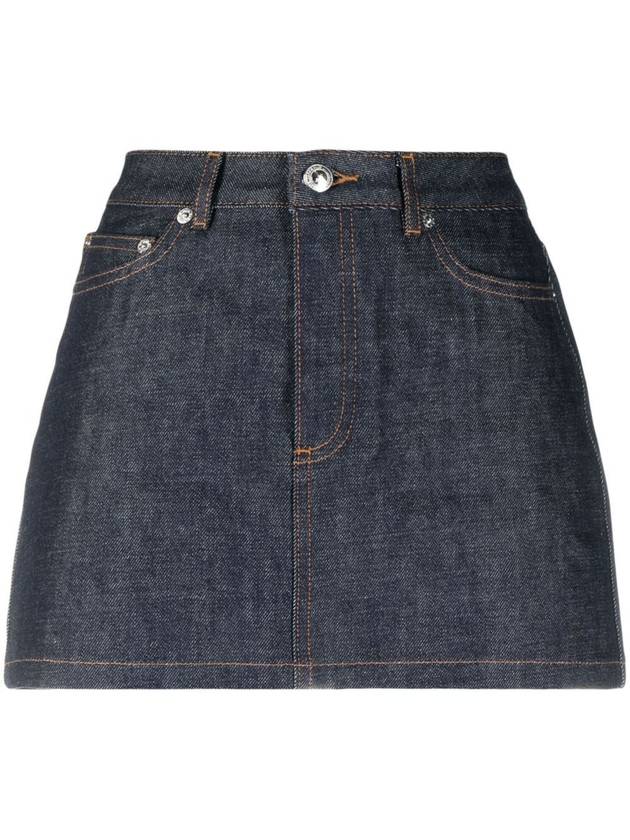 Women's Mini Jupe Denim Skirt Indigo - A.P.C. - BALAAN 2