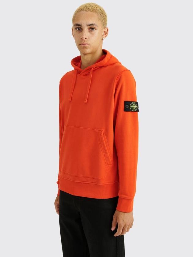 Signature Logo Patch Hoodie Orange - STONE ISLAND - BALAAN 3