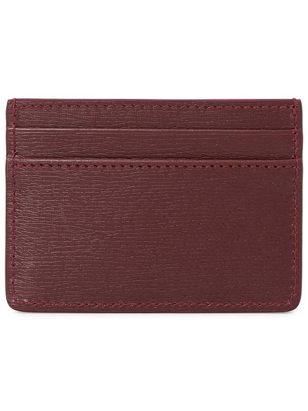 Script Logo Leather Card Wallet Red - GUCCI - BALAAN 3