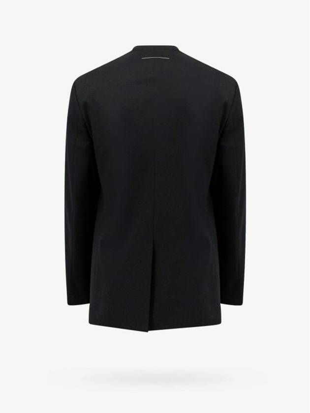 Raw Edge Button Fastening Pocket Jacket Black - MAISON MARGIELA - BALAAN 3