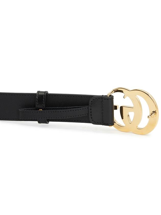 Men's GG Marmont Buckle Belt Black - GUCCI - BALAAN 5