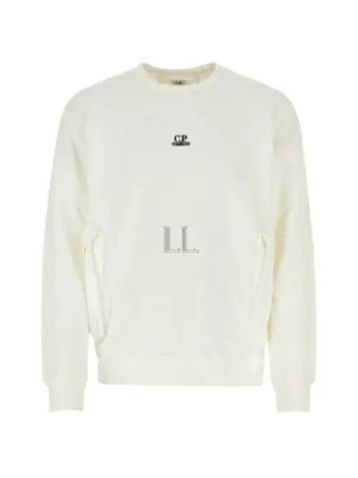 Cotton Fleece Mixed Pocket Sweatshirt White - CP COMPANY - BALAAN 2