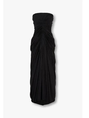 WOMEN Draped Bustier Dress Black - RICK OWENS - BALAAN 1