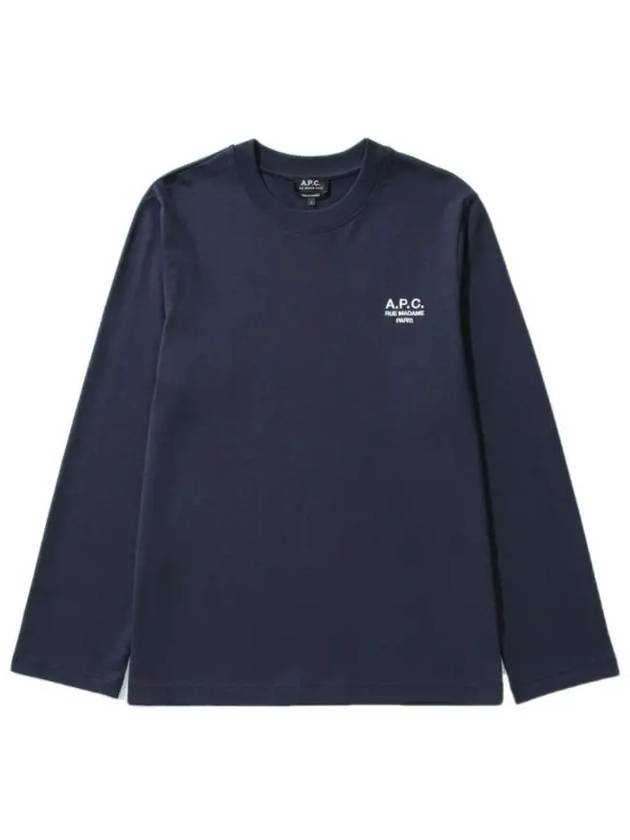 Men's Oliver Logo Long Sleeve T-Shirt Navy - A.P.C. - BALAAN 2