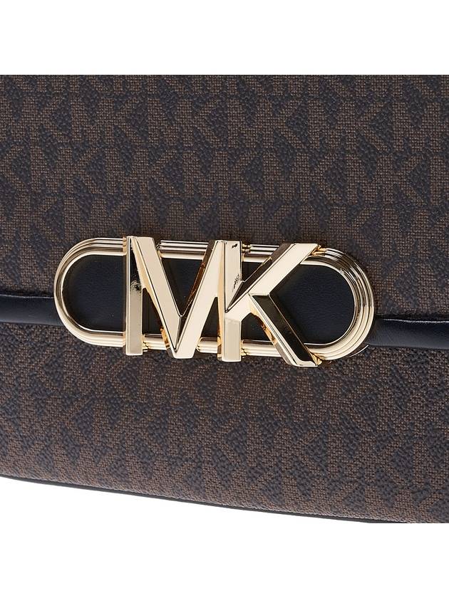 Parker Medium Logo Shoulder Bag Black Brown - MICHAEL KORS - BALAAN 8