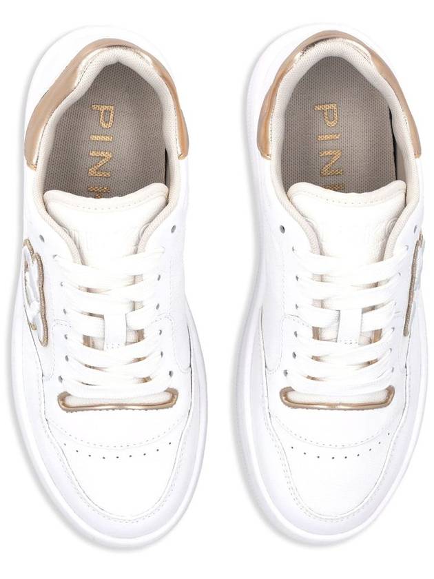 Pinko White And Gold Sneakers - PINKO - BALAAN 5