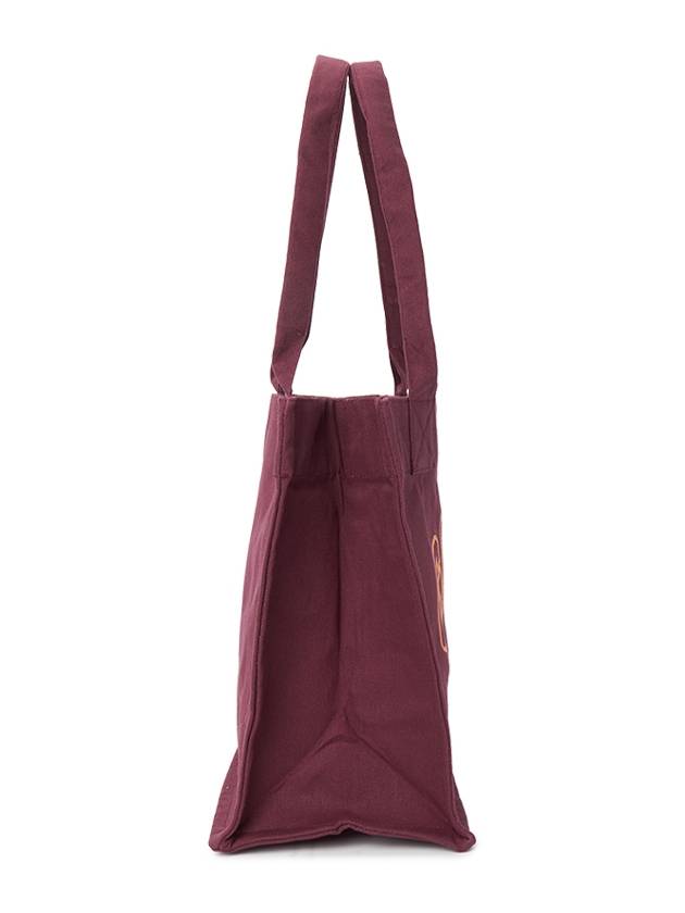 Easy Large Logo Tote Bag Burgundy - GANNI - BALAAN 3