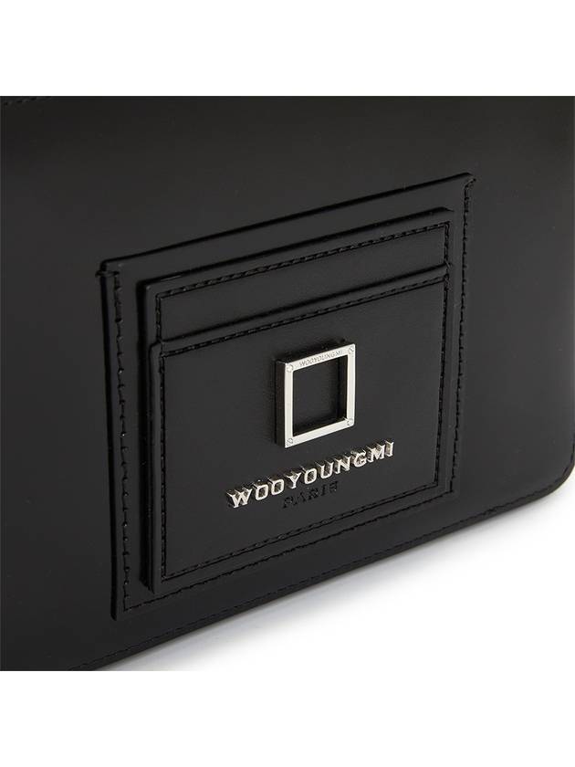 Square Leather Mini Cross Bag Black - WOOYOUNGMI - BALAAN 9