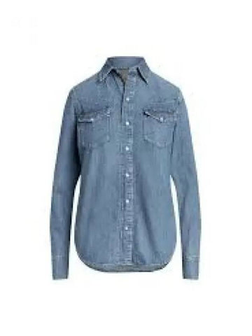 W Denim Western Shirt Blue 1236399 - POLO RALPH LAUREN - BALAAN 1