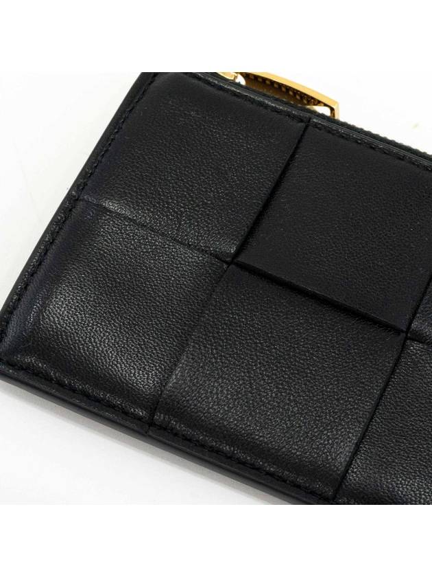 Intrecciato Zipper Card Wallet Black - BOTTEGA VENETA - BALAAN 3