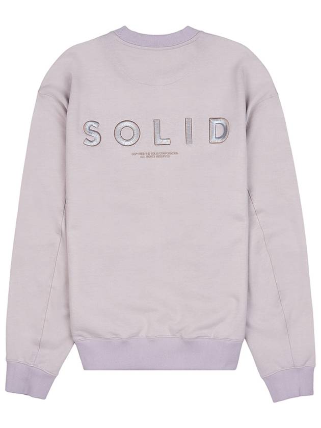 Solid Embroidery Sweatshirt Grey - SOLID HOMME - BALAAN 4